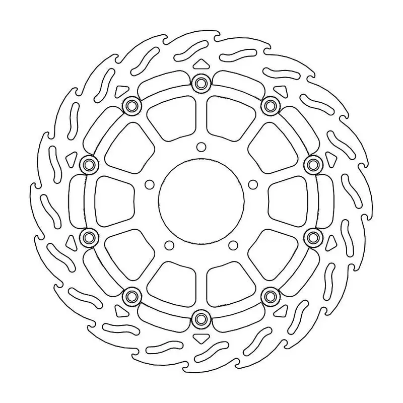 BRAKE ROTOR FLOATING FLAME BLACK