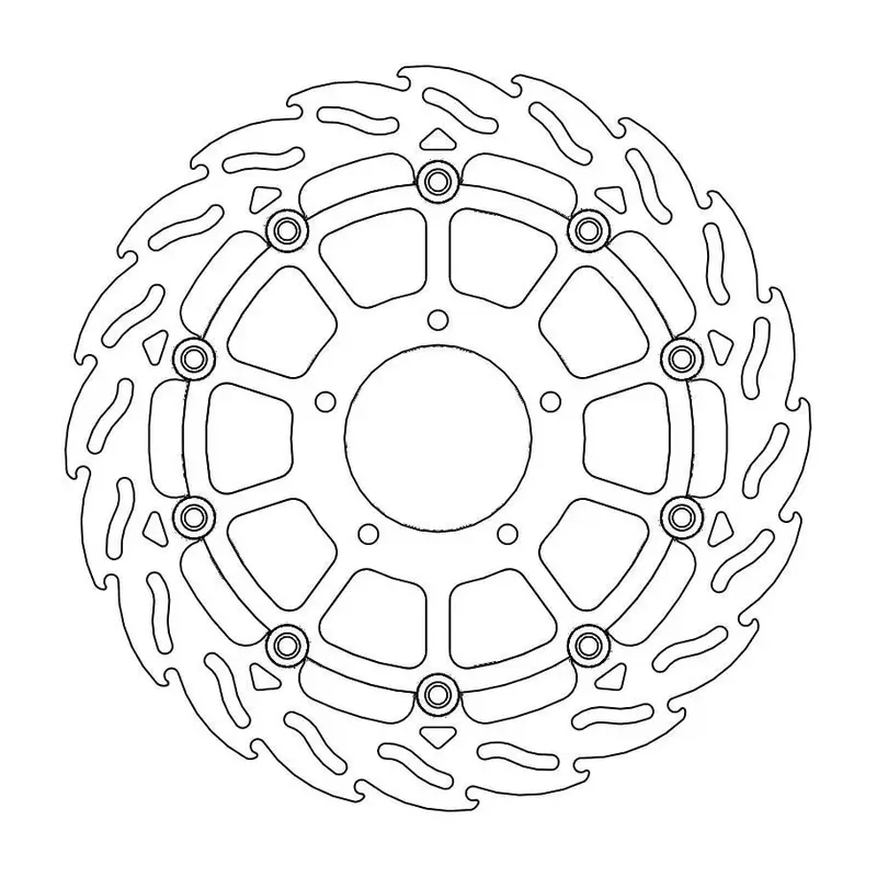 BRAKE ROTOR FLOATING FLAME BLACK