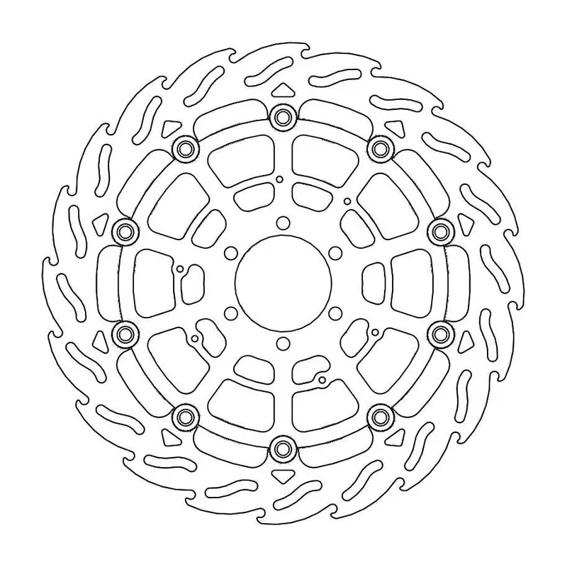 BRAKE ROTOR FLOATING FLAME BLACK