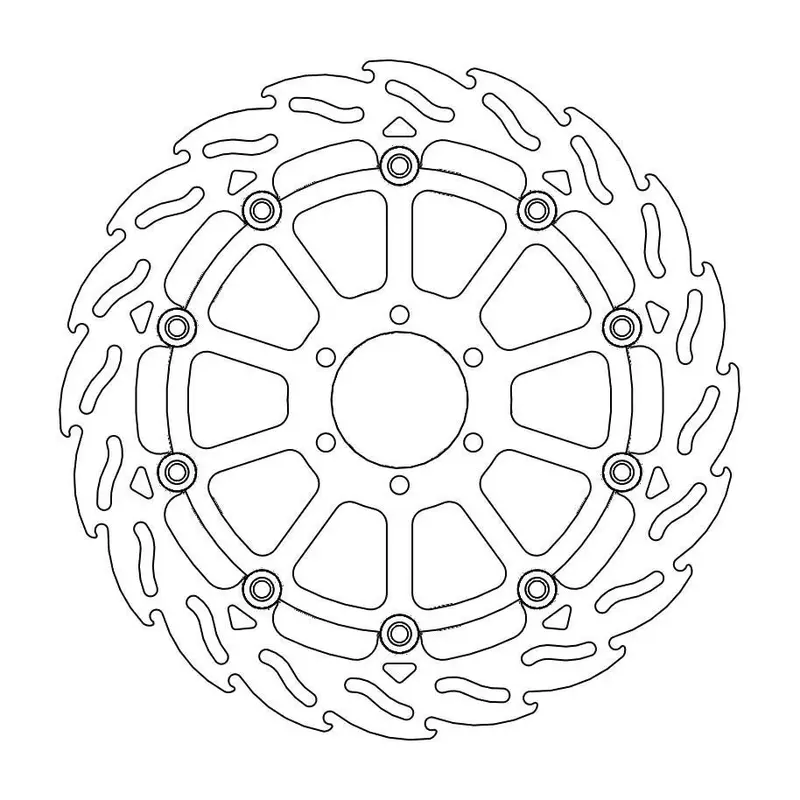 BRAKE ROTOR FLOATING FLAME BLACK