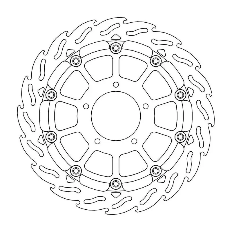 BRAKE ROTOR FLOATING FLAME BLACK