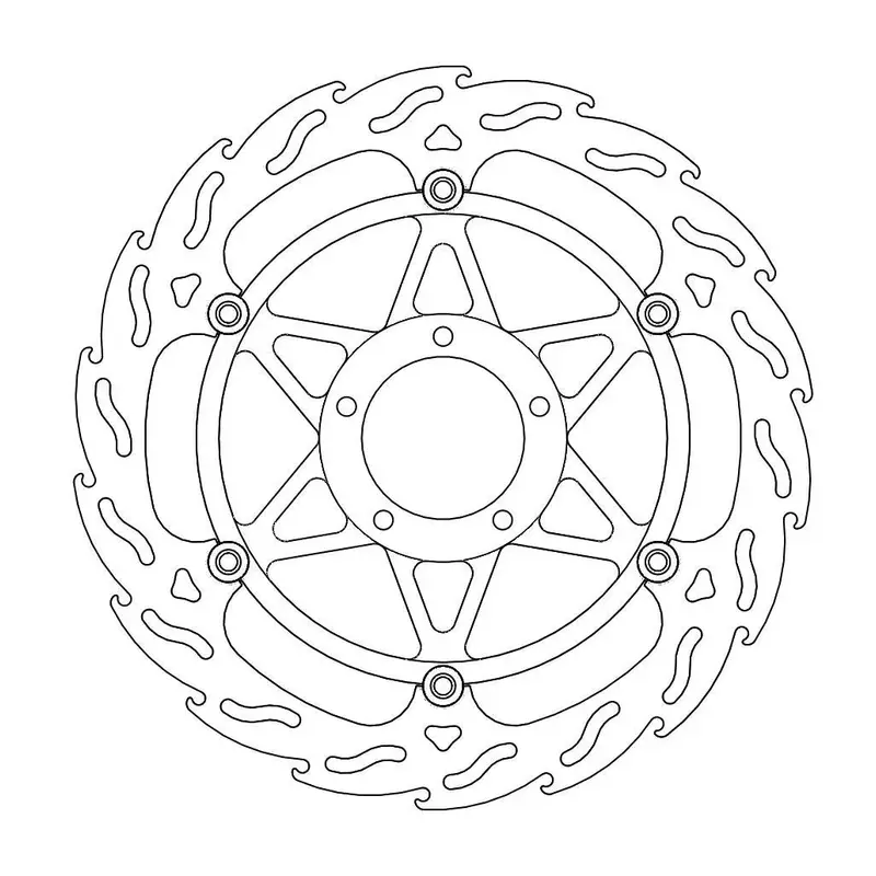 BRAKE ROTOR FLOATING FLAME BLACK
