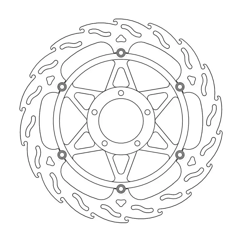 BRAKE ROTOR FLOATING FLAME BLACK