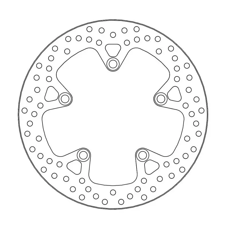 BRAKE ROTOR FIXED HALO ROUND NATURAL