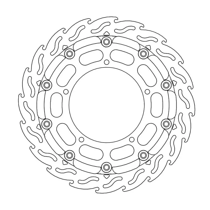 BRAKE ROTOR FLOATING FLAME BLACK