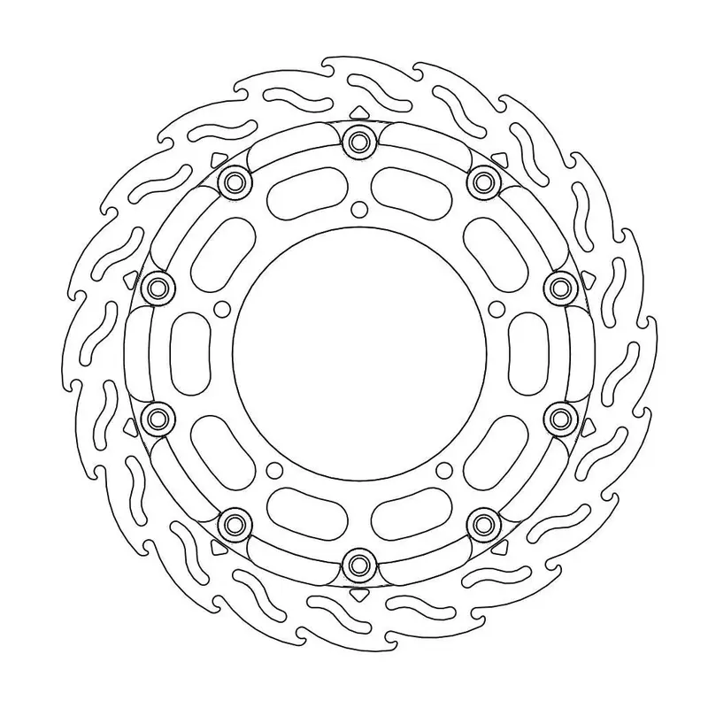 BRAKE ROTOR FLOATING FLAME BLACK