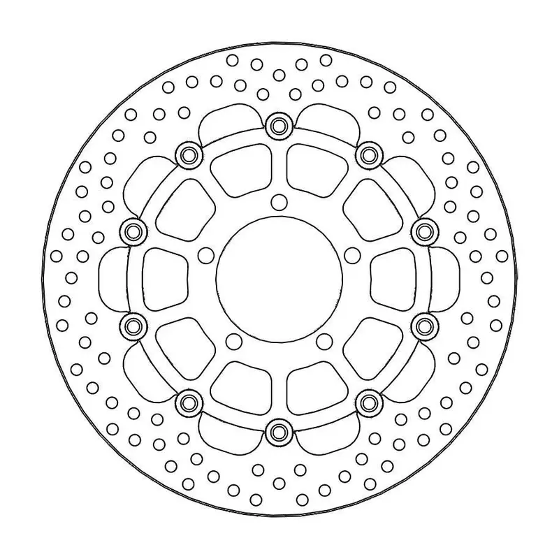 BRAKE ROTOR FLOATING HALO ROUND BLACK