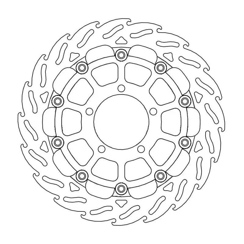 BRAKE ROTOR FLOATING FLAME BLACK