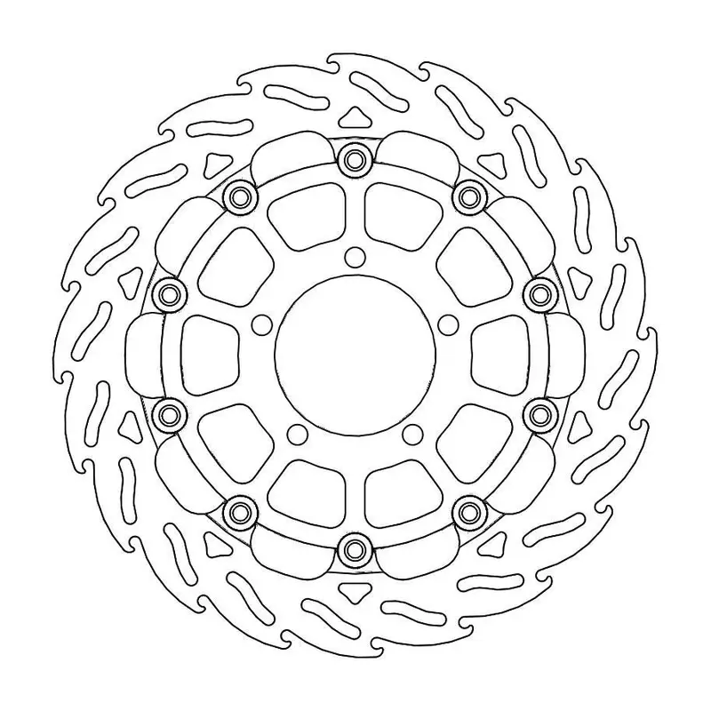 BRAKE ROTOR FLOATING FLAME BLACK