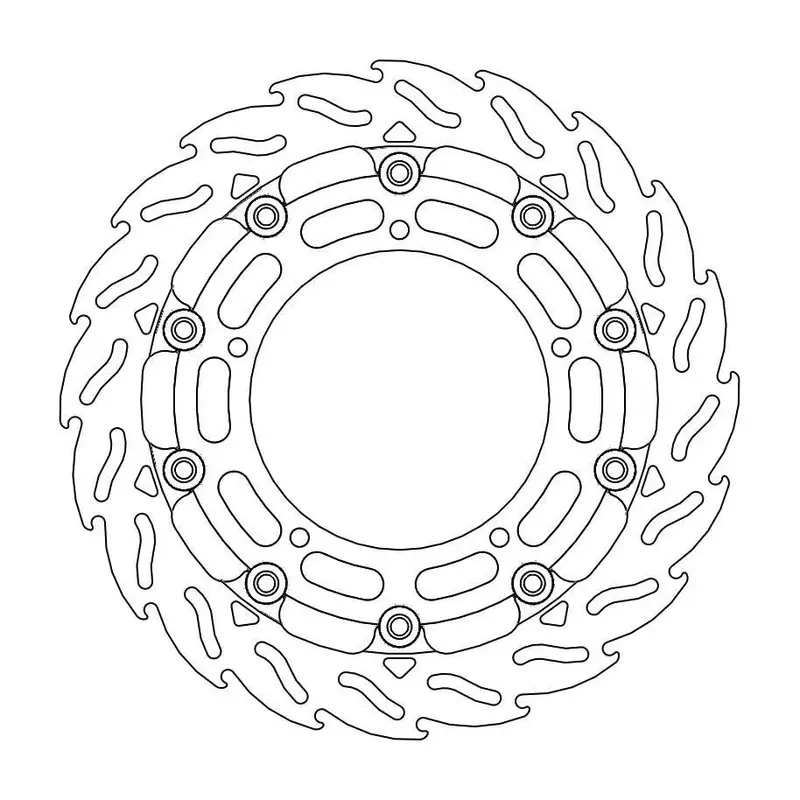 BRAKE ROTOR FLOATING FLAME BLACK