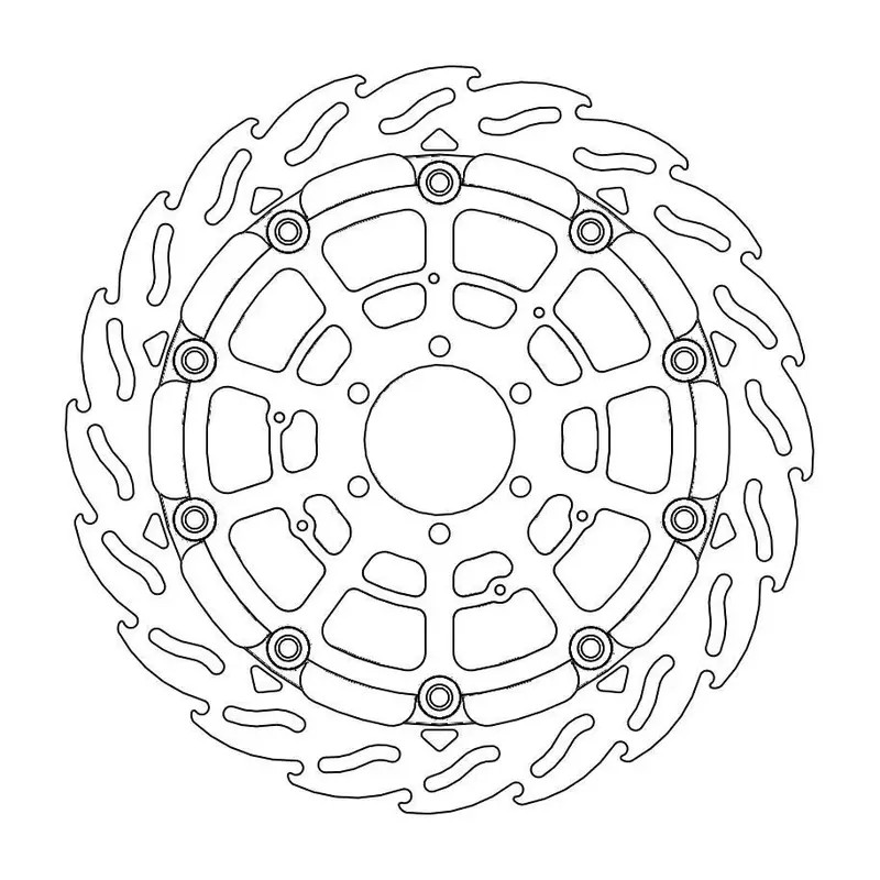 BRAKE ROTOR FLOATING FLAME BLACK