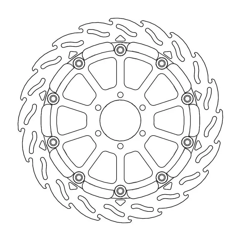 BRAKE ROTOR FLOATING FLAME BLACK