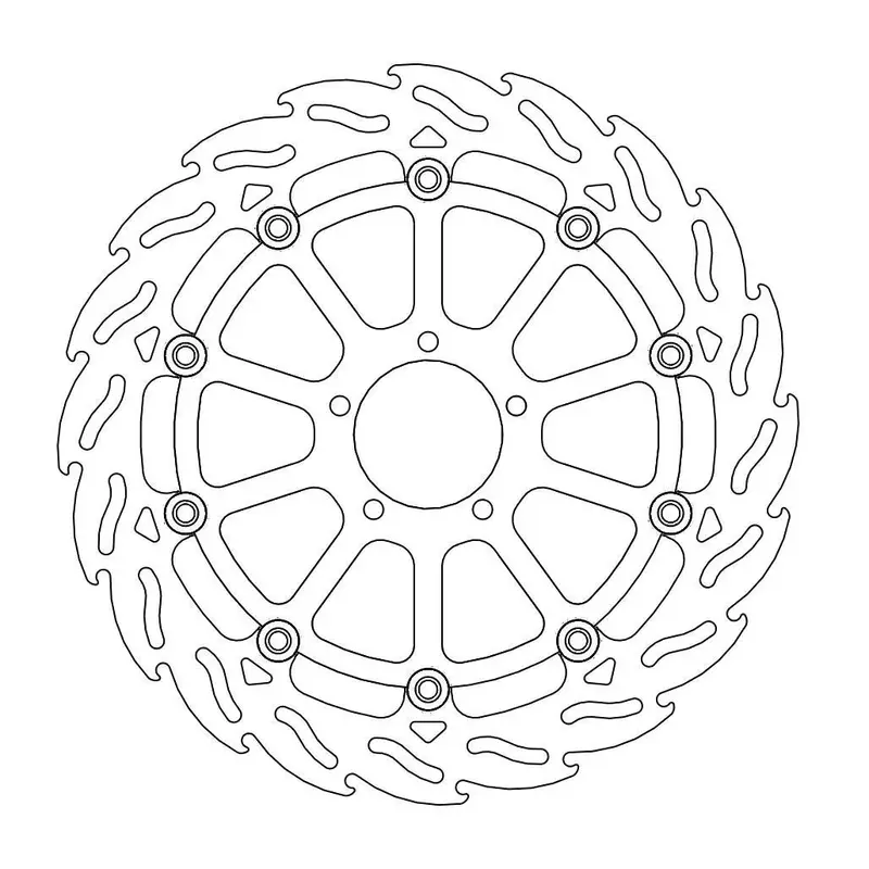 BRAKE ROTOR FLOATING FLAME BLACK