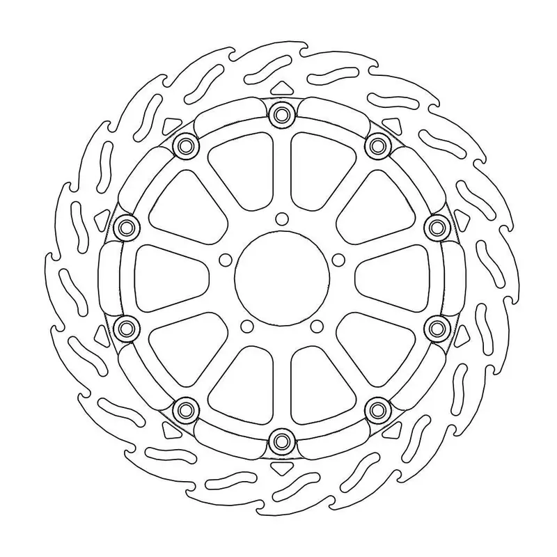 BRAKE ROTOR FLOATING FLAME BLACK