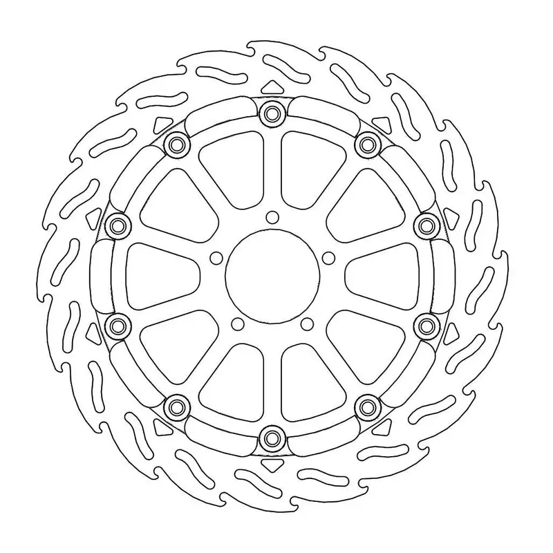 BRAKE ROTOR FLOATING FLAME BLACK