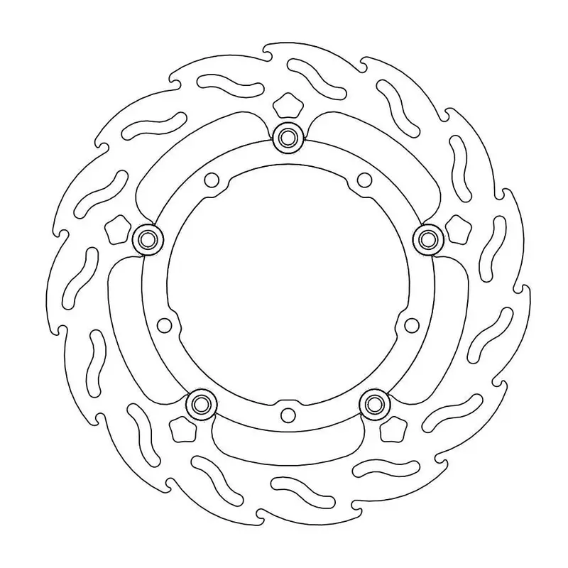 BRAKE ROTOR FLOATING FLAME BLACK