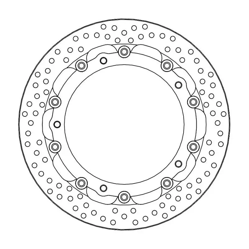 BRAKE ROTOR FLOATING HALO ROUND BLACK