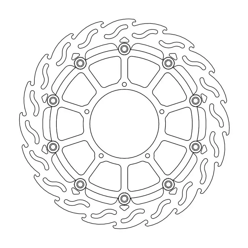 BRAKE ROTOR FLOATING FLAME BLACK