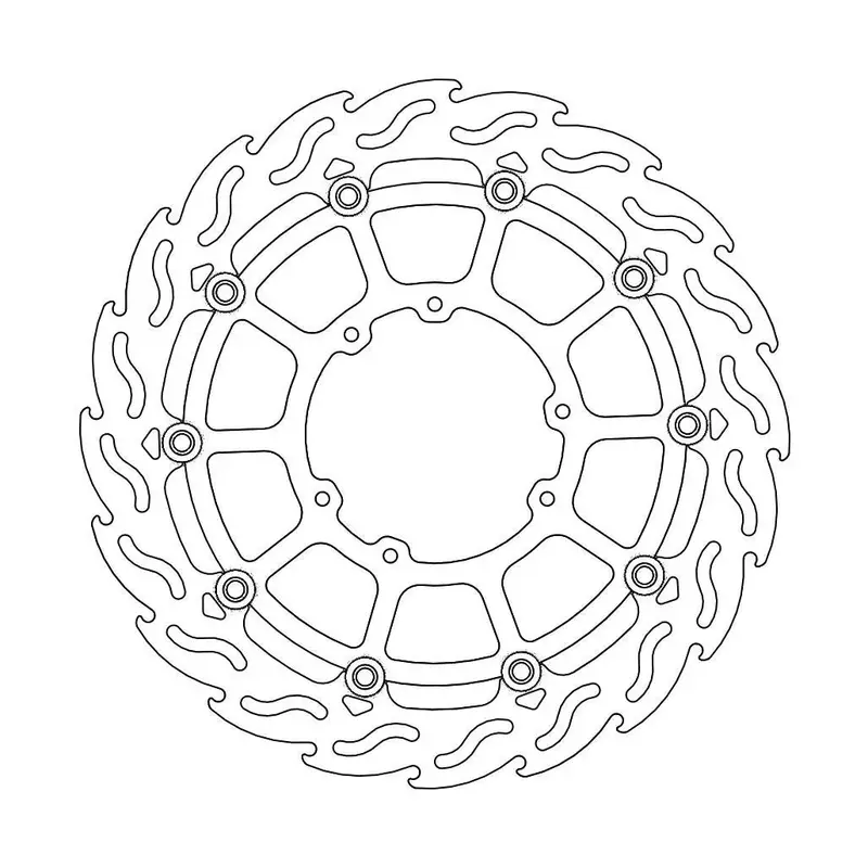 BRAKE ROTOR FLOATING FLAME BLACK