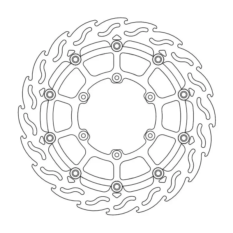 BRAKE ROTOR FLOATING FLAME BLACK