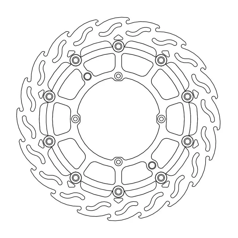 BRAKE ROTOR FLOATING FLAME BLACK