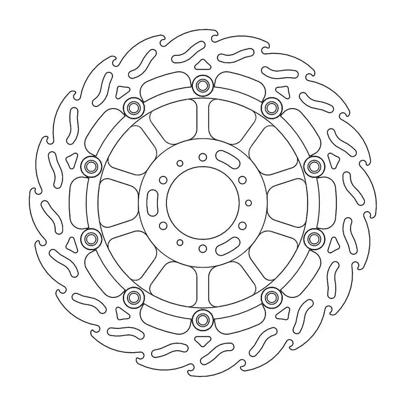 BRAKE ROTOR FLOATING FLAME BLACK