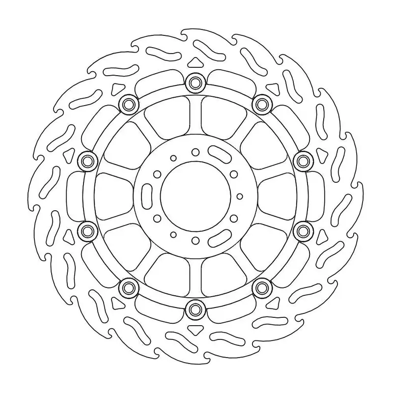 BRAKE ROTOR FLOATING FLAME BLACK