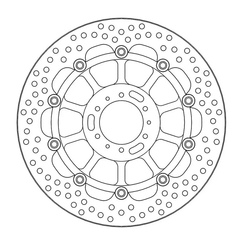 BRAKE ROTOR FLOATING HALO ROUND BLACK