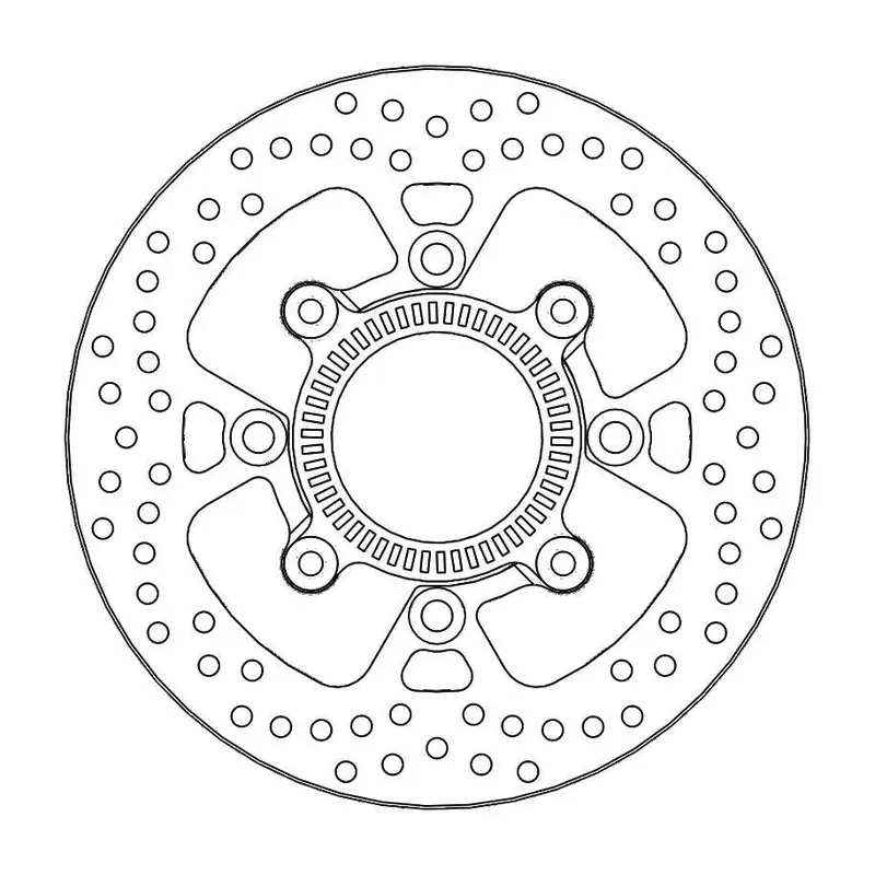 BRAKE ROTOR FIXED HALO ROUND NATURAL