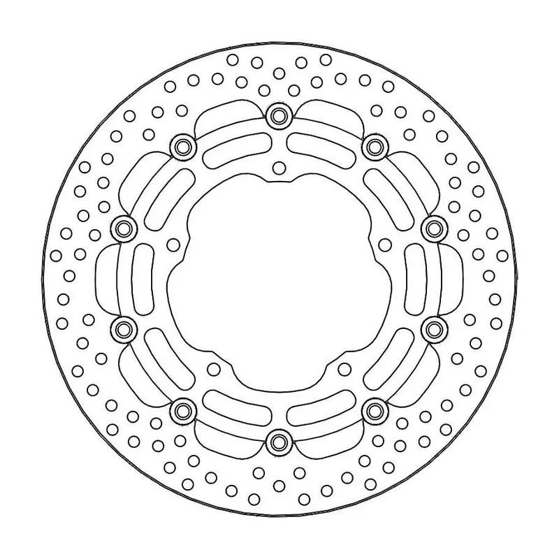 BRAKE ROTOR FLOATING HALO ROUND BLACK