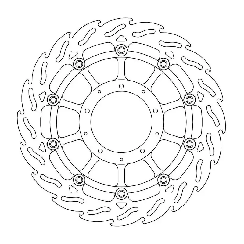 BRAKE ROTOR FLOATING FLAME BLACK