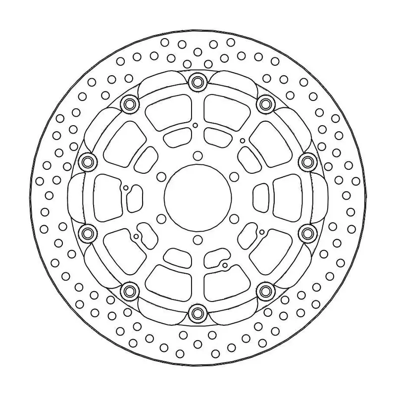 BRAKE ROTOR FLOATING HALO ROUND BLACK