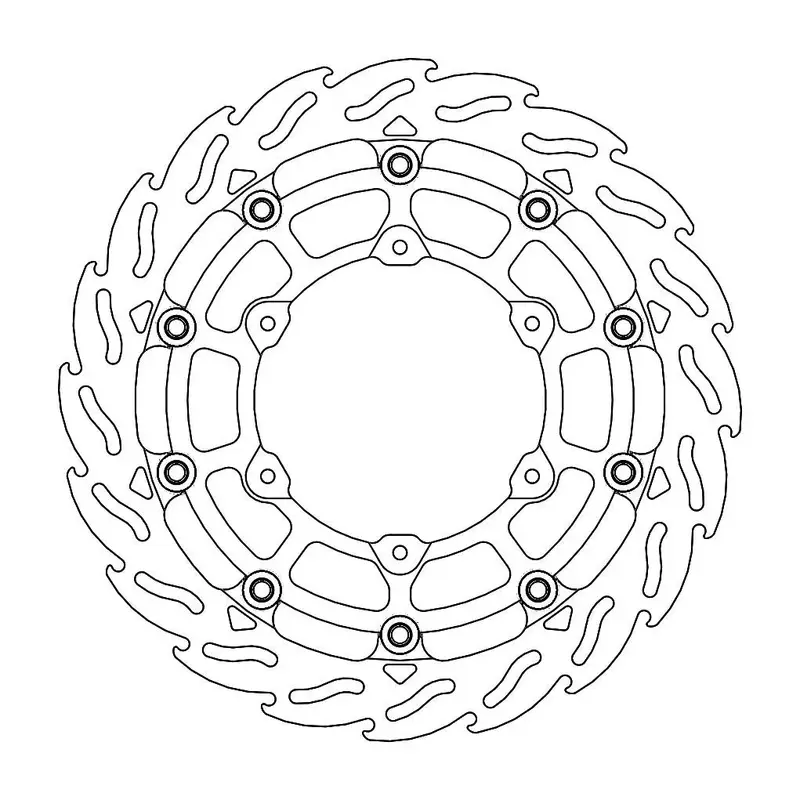 BRAKE ROTOR FLOATING FLAME BLACK