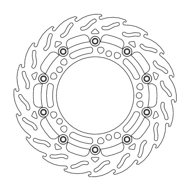 BRAKE ROTOR FLOATING FLAME BLACK
