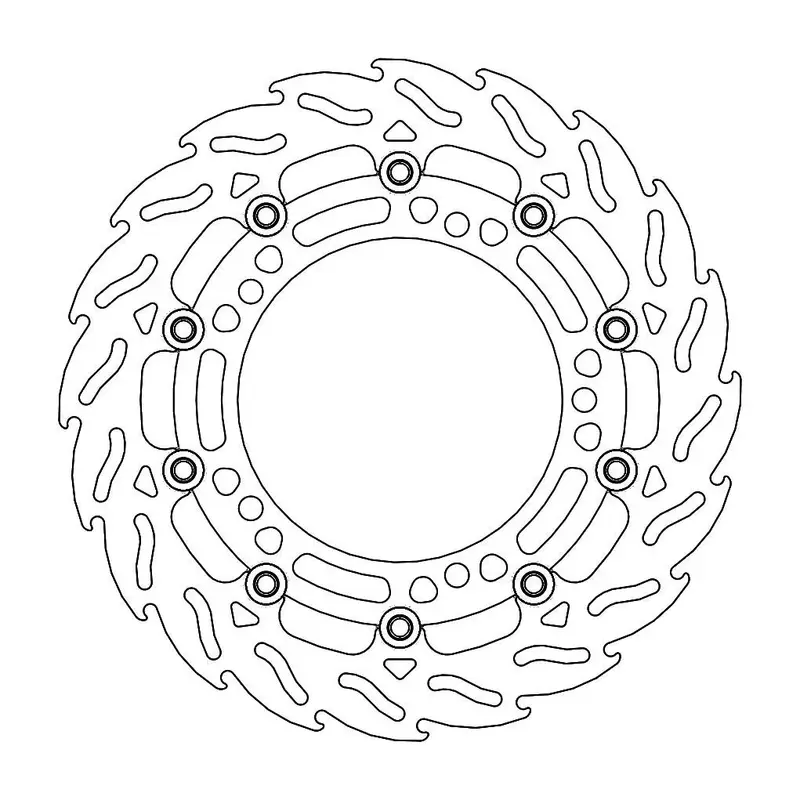 BRAKE ROTOR FLOATING FLAME BLACK