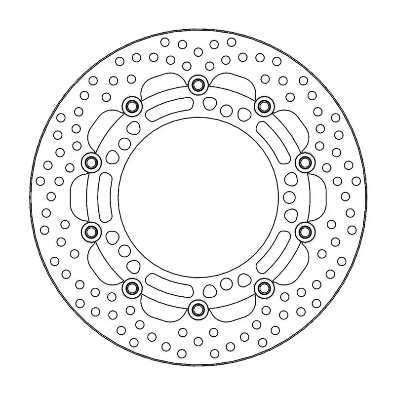 BRAKE ROTOR FLOATING HALO ROUND BLACK