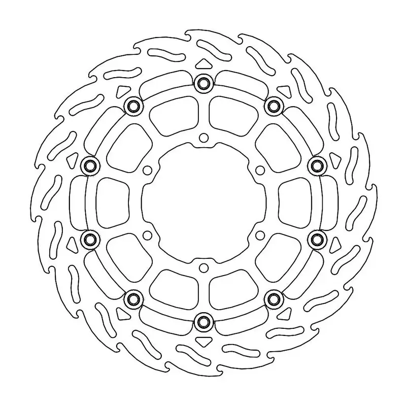 BRAKE ROTOR FLOATING FLAME BLACK