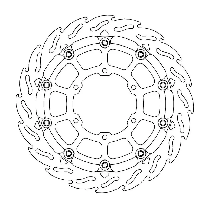 BRAKE ROTOR FLOATING FLAME BLACK
