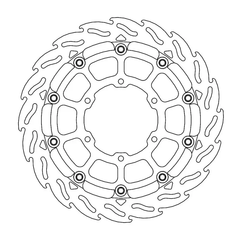 BRAKE ROTOR FLOATING FLAME BLACK