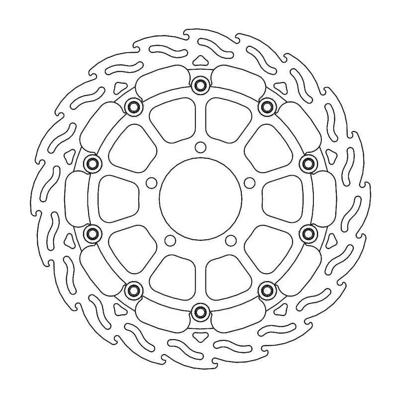 BRAKE ROTOR FLOATING FLAME BLACK