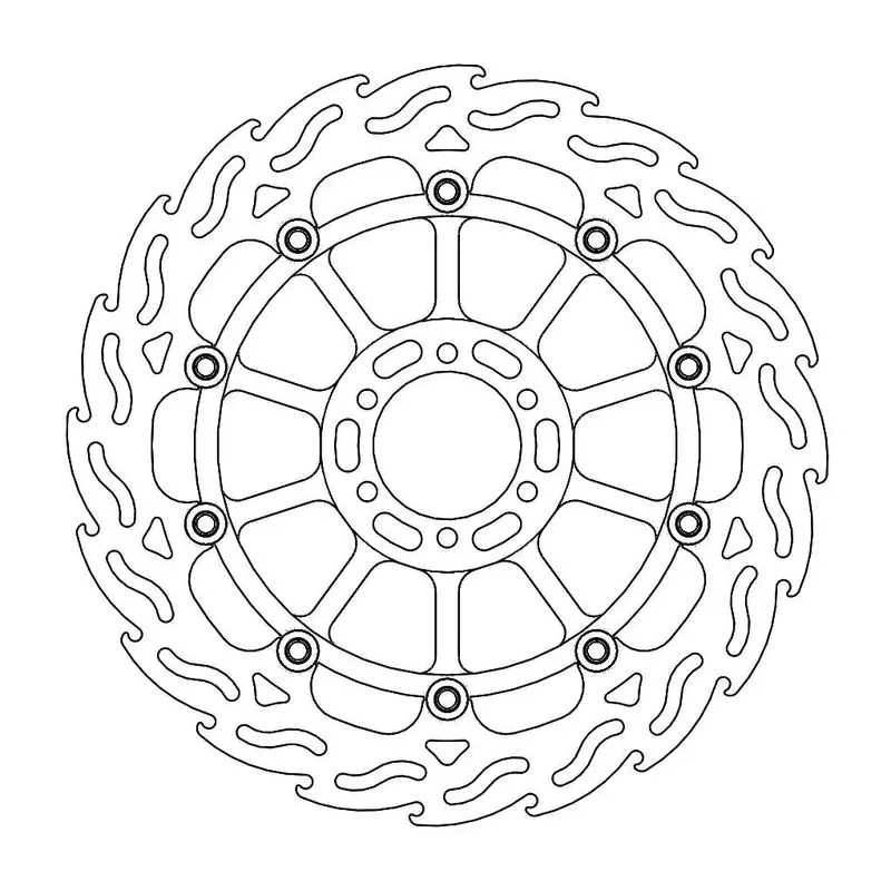 BRAKE ROTOR FLOATING FLAME BLACK