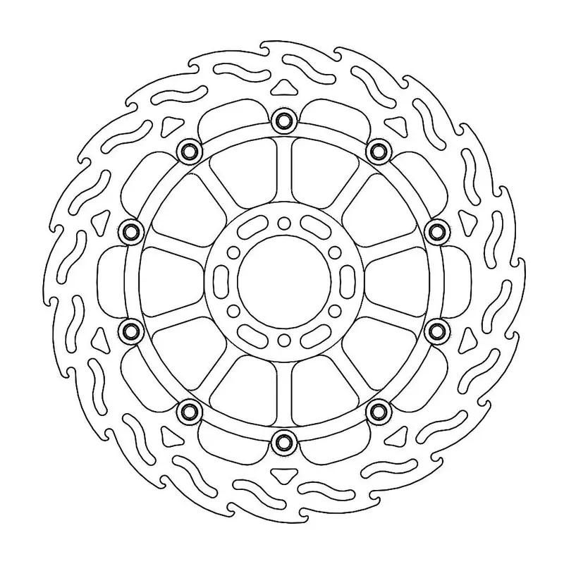 BRAKE ROTOR FLOATING FLAME BLACK