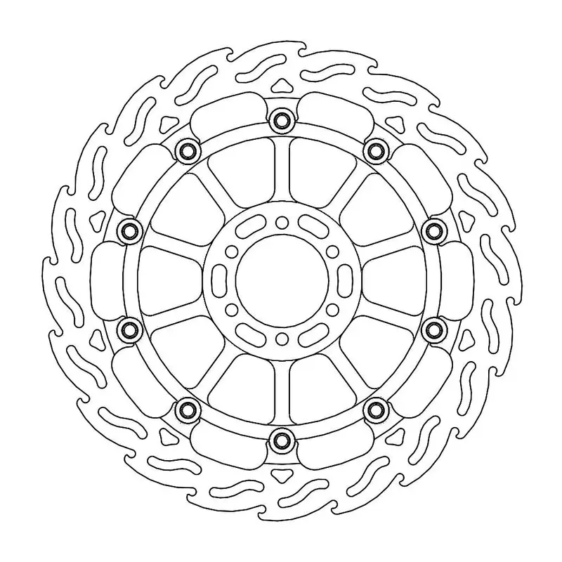 BRAKE ROTOR FLOATING FLAME BLACK