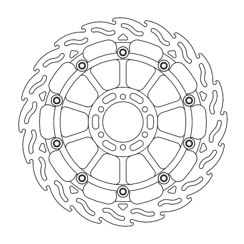 BRAKE ROTOR FLOATING FLAME BLACK