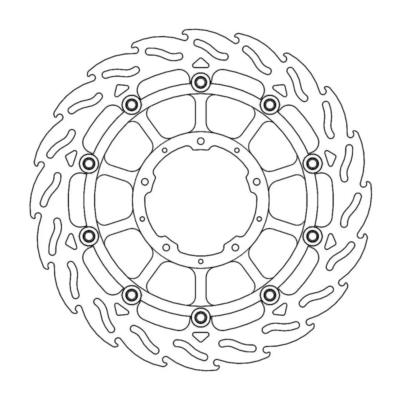 BRAKE ROTOR FLOATING FLAME BLACK