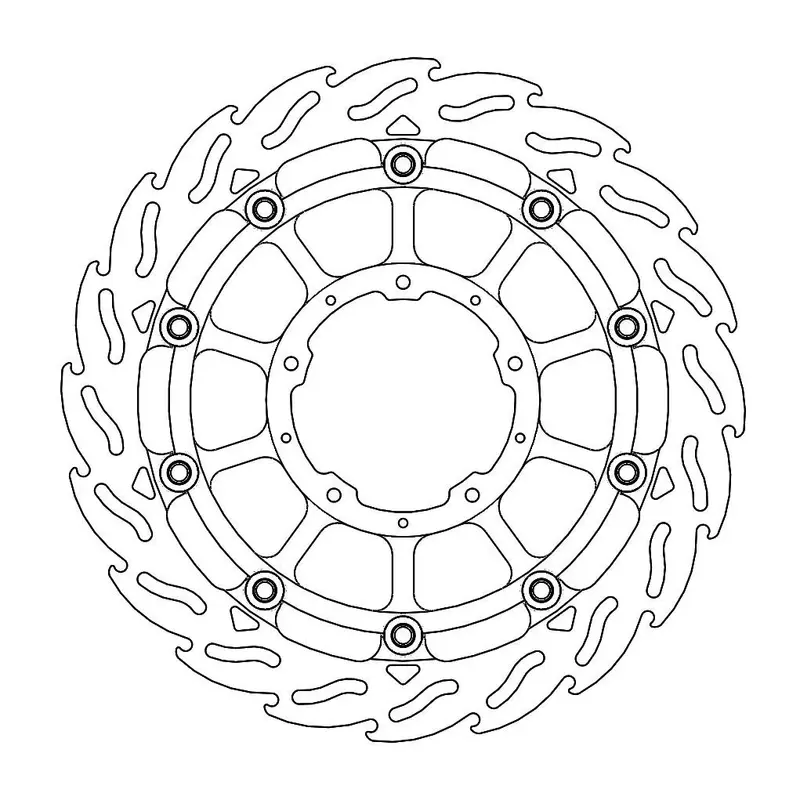 BRAKE ROTOR FLOATING FLAME BLACK