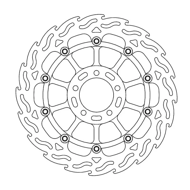 BRAKE ROTOR FLOATING FLAME BLACK
