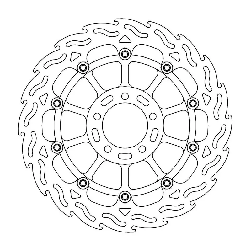 BRAKE ROTOR FLOATING FLAME BLACK