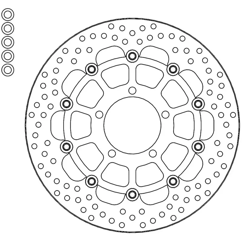 BRAKE ROTOR FLOATING HALO ROUND