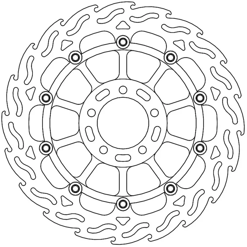 BRAKE ROTOR FLOATING FLAME RACING